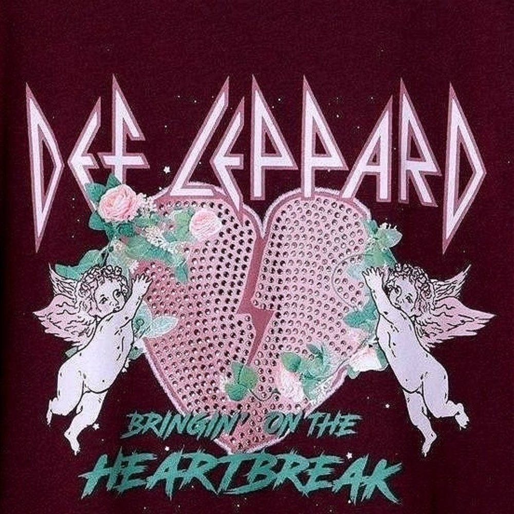 NWT Torrid Def Leppard Oversized Fit Crew Cotton Tee 1X